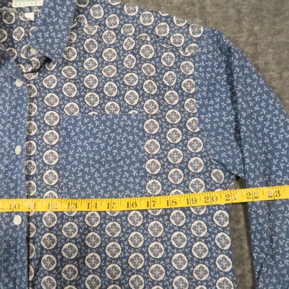 Vtg 90s Vera Bradley Shirt  S Blue Mixed Paisley Print USA Coastal Boho Preppy - Picture 4 of 9